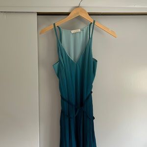 Ramy brook sofie ombre mini dress teal/blue size XS